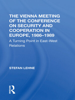 cover image of The Vienna Meeting of the Conference On Security and Cooperation In Europe, 19861989